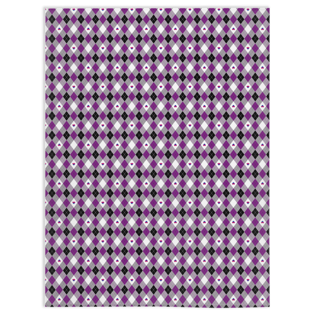 Asexual Biromantic Argyle Pride Minky Blankets Blanket ninjaferretart