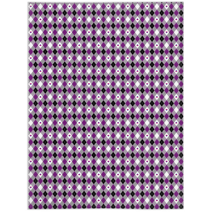 Asexual Biromantic Argyle Pride Minky Blankets Blanket ninjaferretart