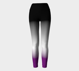 Asexual Gradient Yoga Leggings Yoga Leggings ninjaferretart