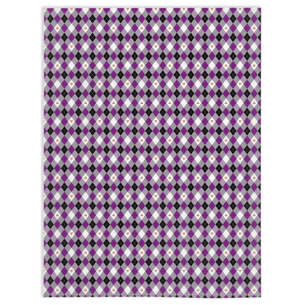 Asexual Panromantic Argyle Pride Minky Blankets Blanket ninjaferretart