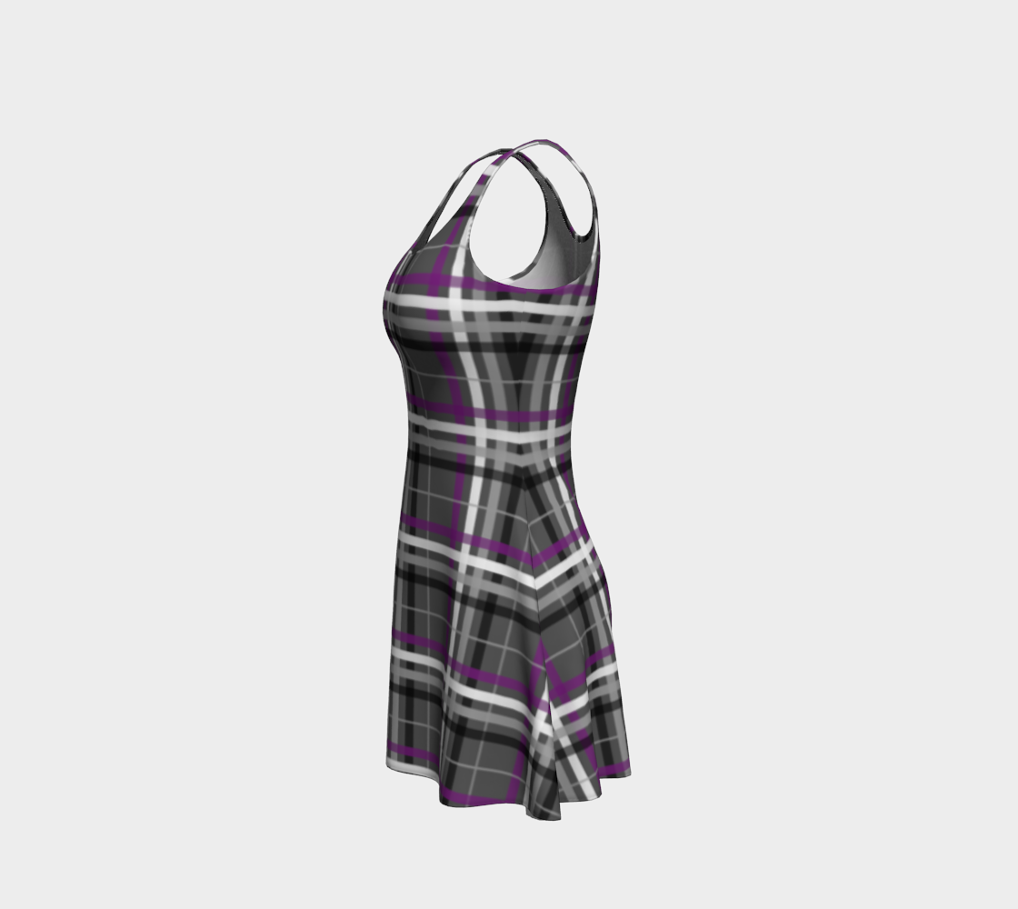 Asexual Plaid Flare Dress Flare Dress ninjaferretart