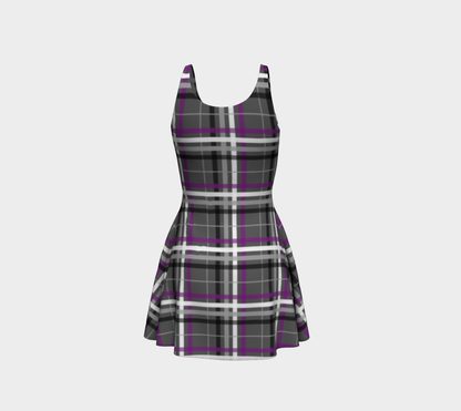 Asexual Plaid Flare Dress Flare Dress ninjaferretart