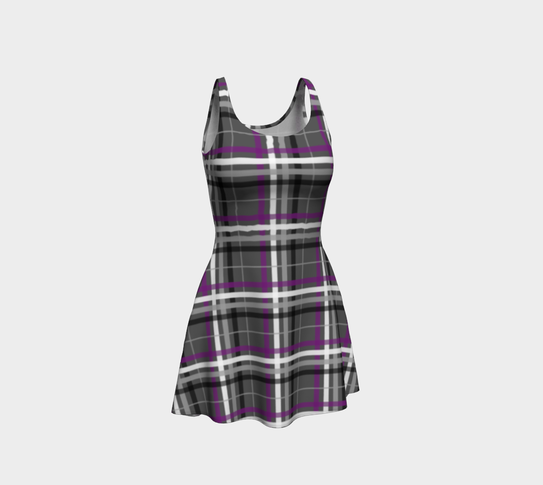 Asexual Plaid Flare Dress Flare Dress ninjaferretart