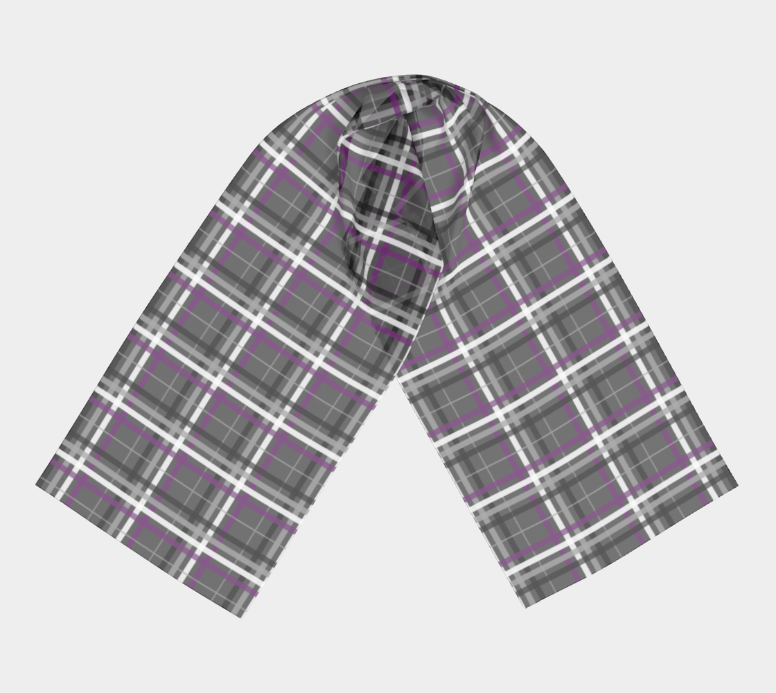 Asexual Plaid Long Scarf Long Scarf ninjaferretart