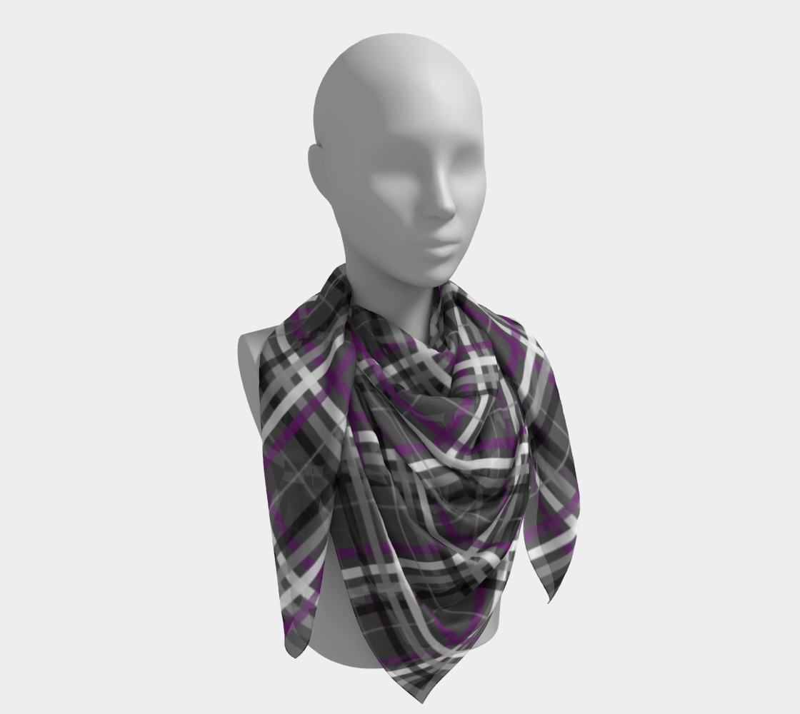 Asexual Plaid Square Scarf Square Scarf ninjaferretart