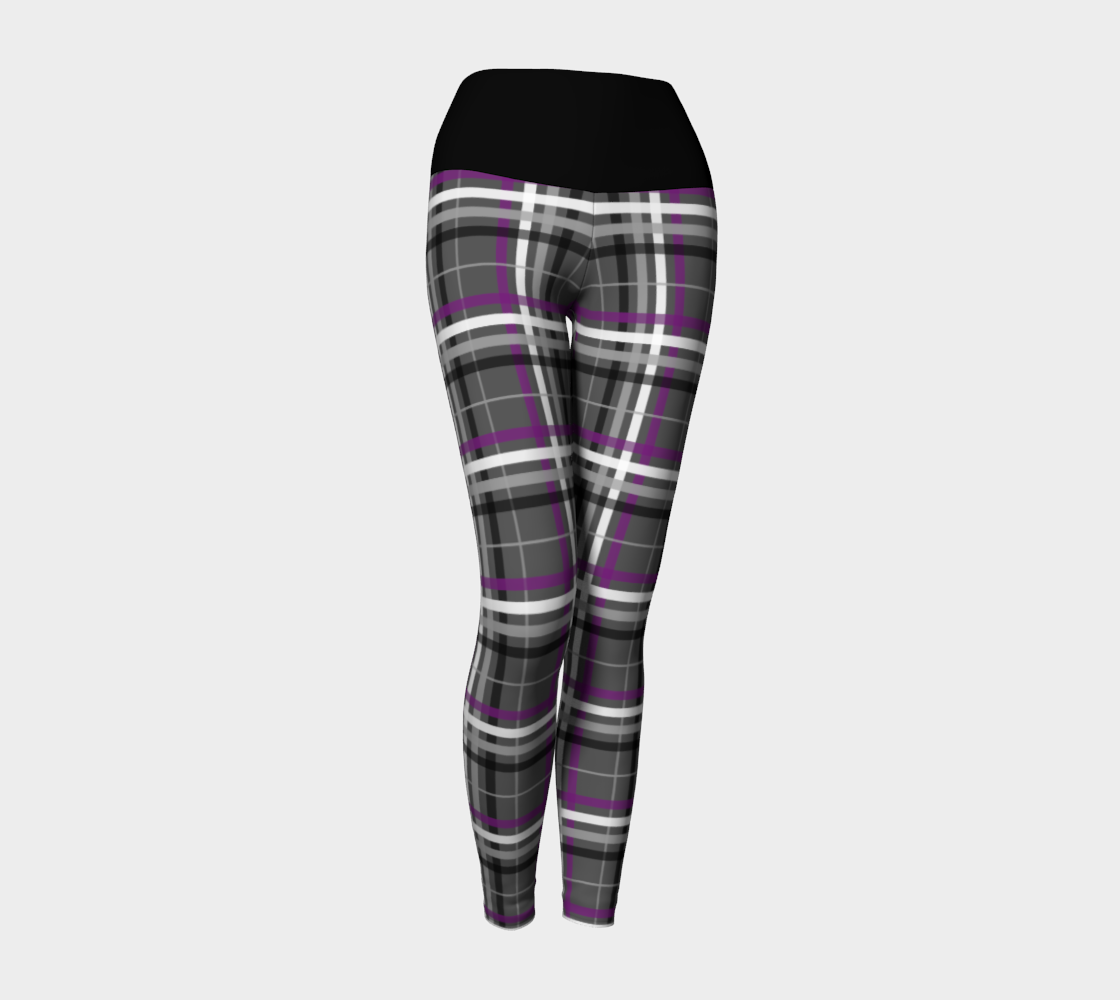 Asexual Plaid Yoga Leggings Yoga Leggings ninjaferretart