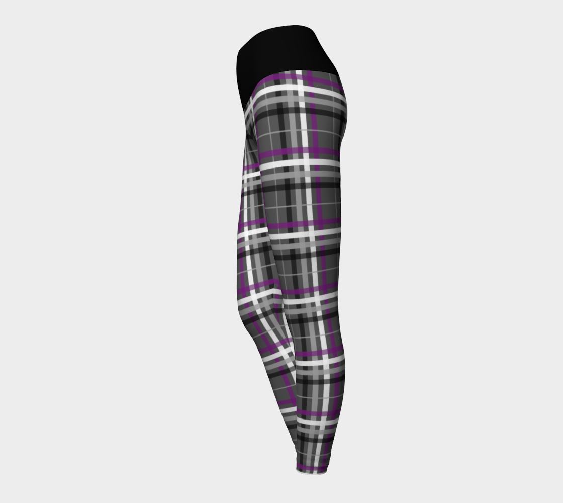 Asexual Plaid Yoga Leggings Yoga Leggings ninjaferretart