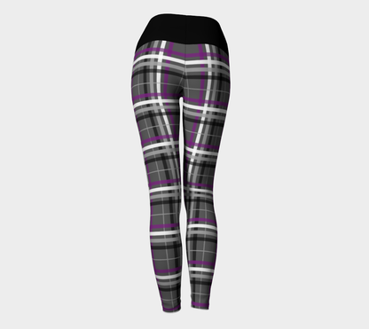 Asexual Plaid Yoga Leggings Yoga Leggings ninjaferretart