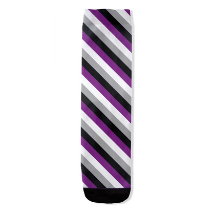 Asexual Striped All-Over Print Socks Apparel ninjaferretart