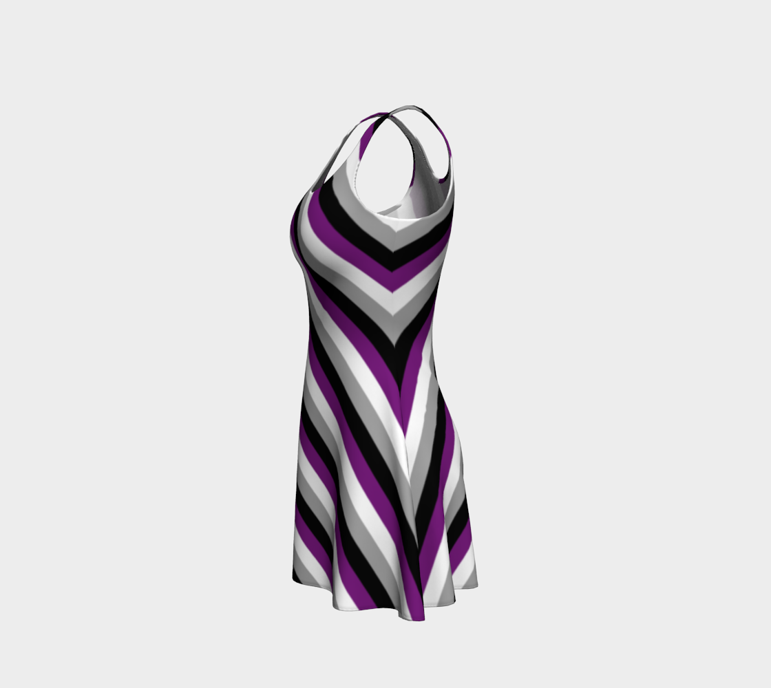 Asexual Striped Flare Dress Flare Dress ninjaferretart