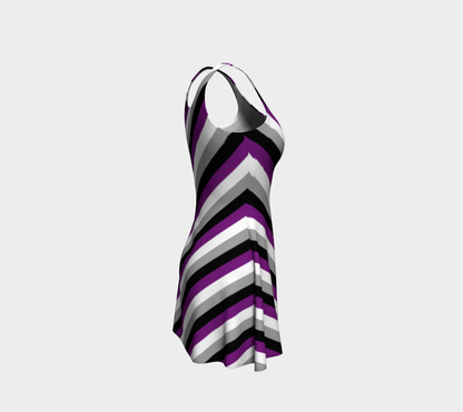 Asexual Striped Flare Dress Flare Dress ninjaferretart