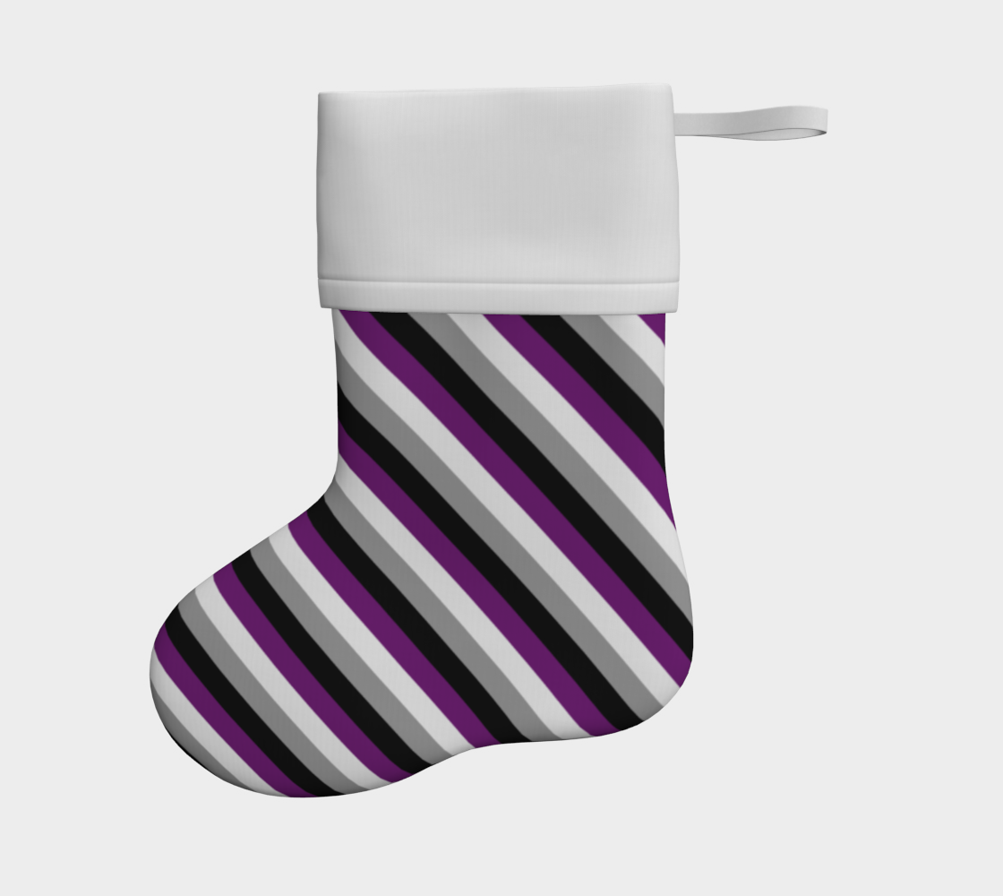 Asexual  Striped Holiday Stocking Holiday Stocking ninjaferretart