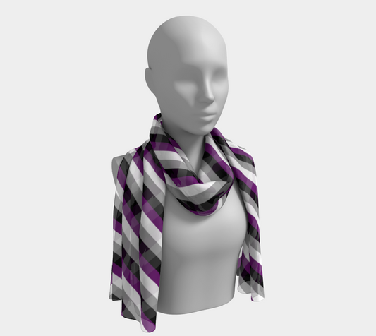 Asexual Striped Long Scarf Long Scarf ninjaferretart