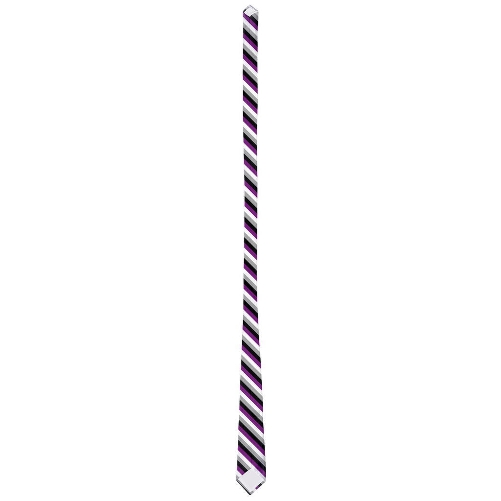 Asexual Striped Pride Patterned Neck Ties Accessories ninjaferretart