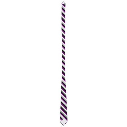 Asexual Striped Pride Patterned Neck Ties Accessories ninjaferretart