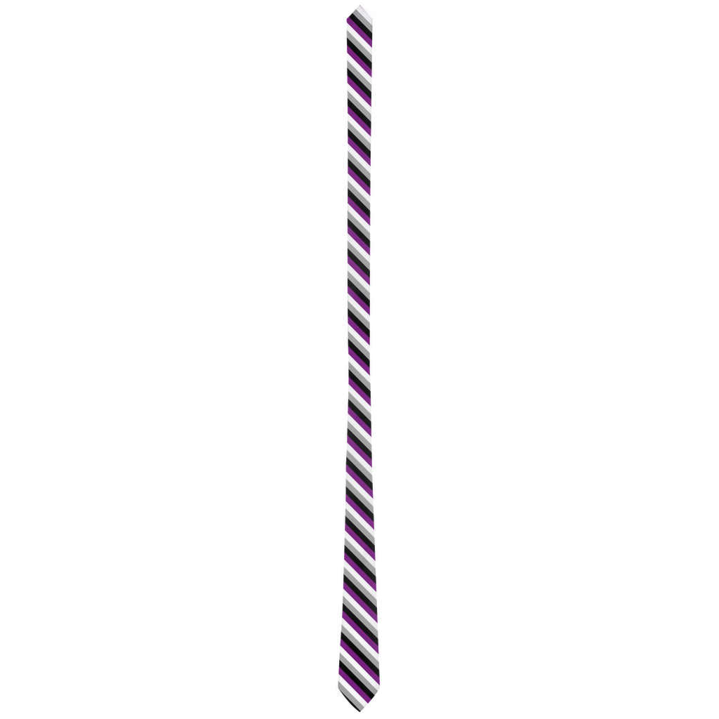 Asexual Striped Pride Patterned Neck Ties Accessories ninjaferretart