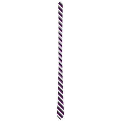 Asexual Striped Pride Patterned Neck Ties Accessories ninjaferretart