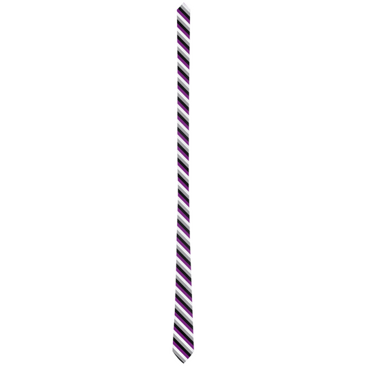 Asexual Striped Pride Patterned Neck Ties Accessories ninjaferretart