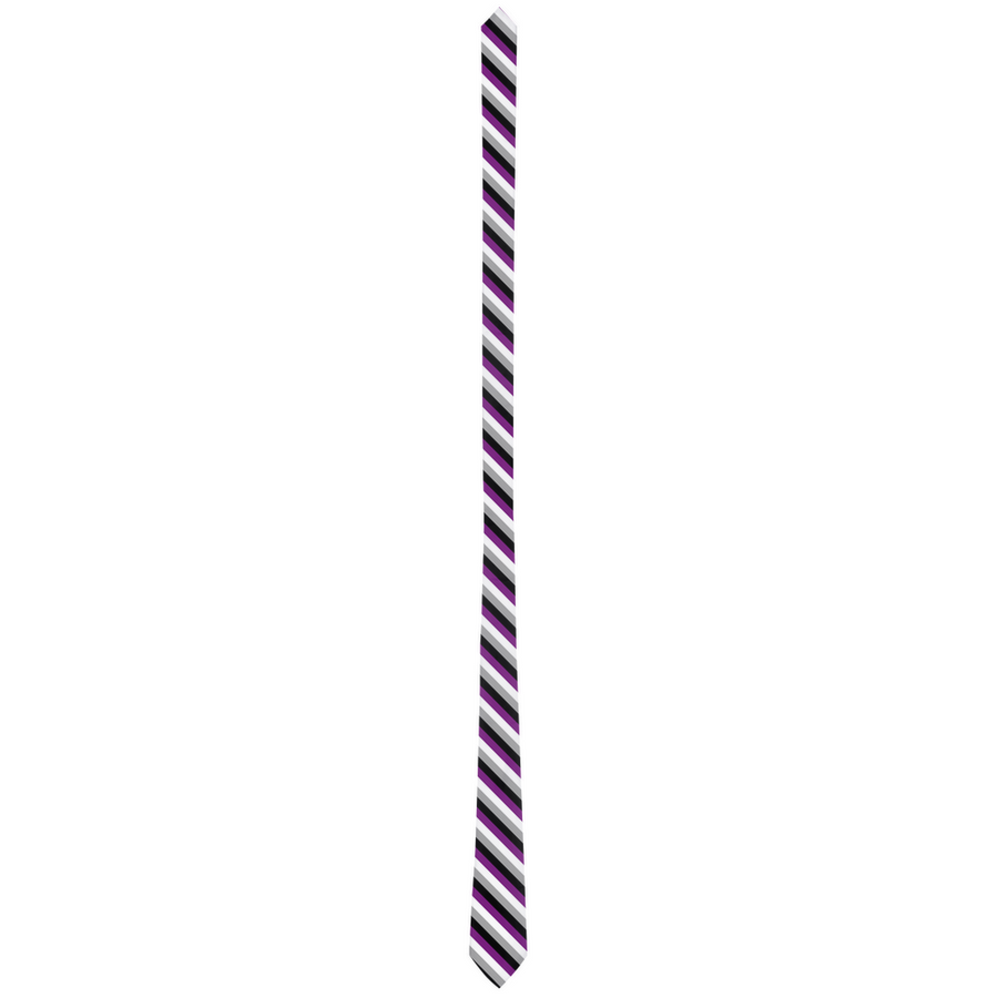 Asexual Striped Pride Patterned Neck Ties Accessories ninjaferretart