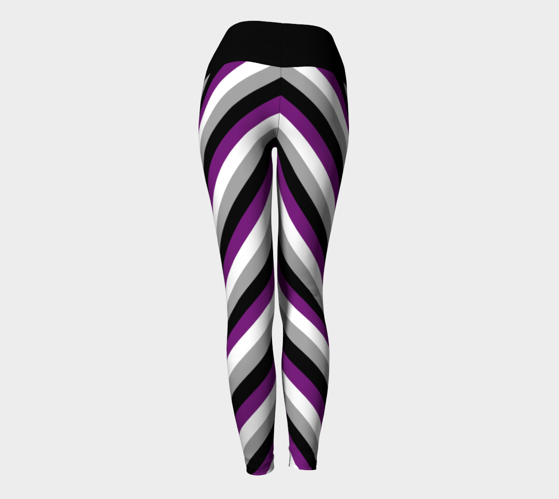 Asexual Striped Yoga Leggings Yoga Leggings ninjaferretart