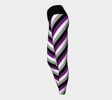 Asexual Striped Yoga Leggings Yoga Leggings ninjaferretart