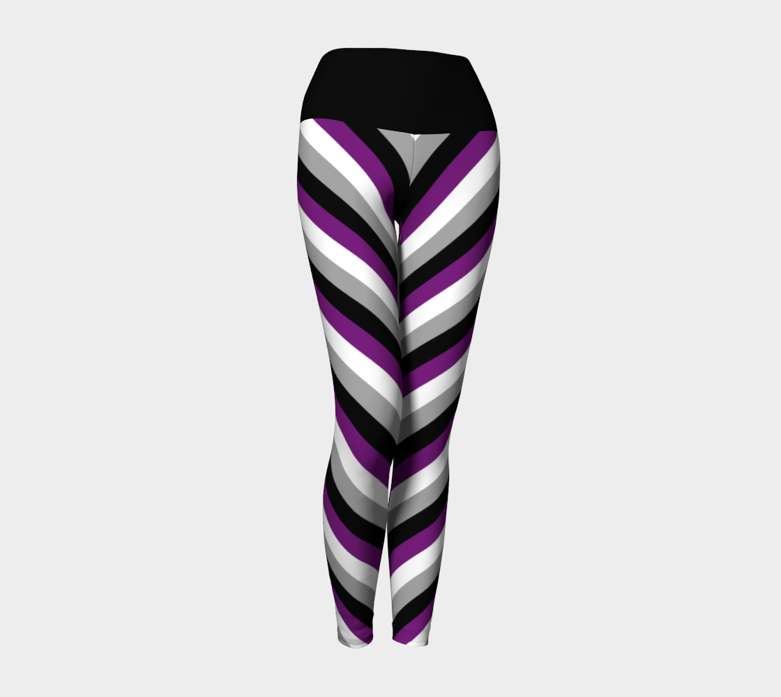 Asexual Striped Yoga Leggings Yoga Leggings ninjaferretart