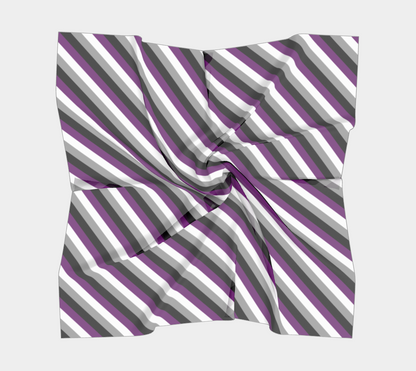 Asexual Stripes - Square Scarf Square Scarf ninjaferretart