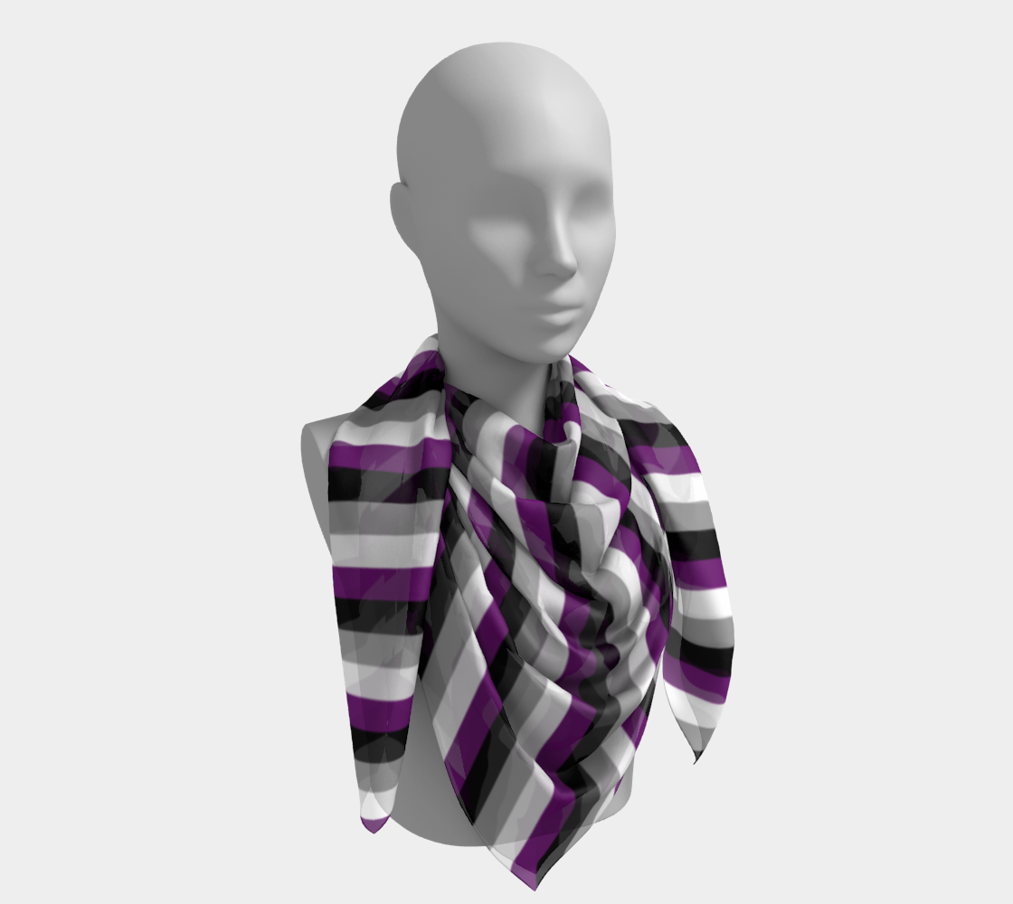 Asexual Stripes - Square Scarf Square Scarf ninjaferretart