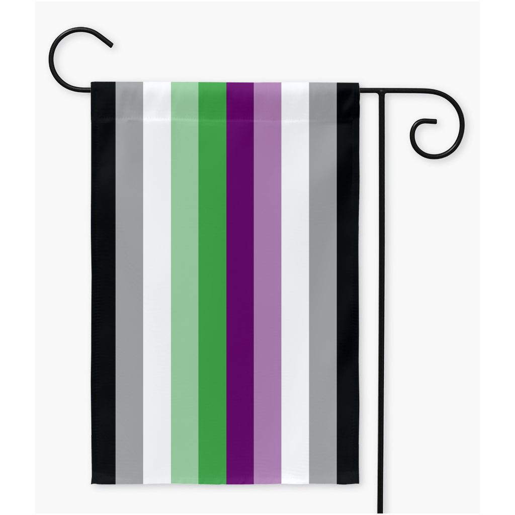 Aspec - V1 | Single Or Double-Sided | 2 Sizes | Aromantic and Asexual Spectrum Yard Flag ninjaferretart