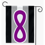 Autiace Yard and Garden Flag | Single Or Double-Sided | 2 Sizes | Aro Ace Spectrum Yard Flag ninjaferretart