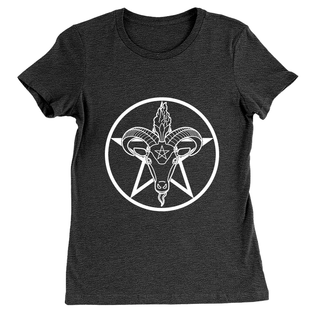 Baphomet Pentagram - DARK Fitted Tshirt | Choose Your Colourway | Bella + Canvas Apparel ninjaferretart