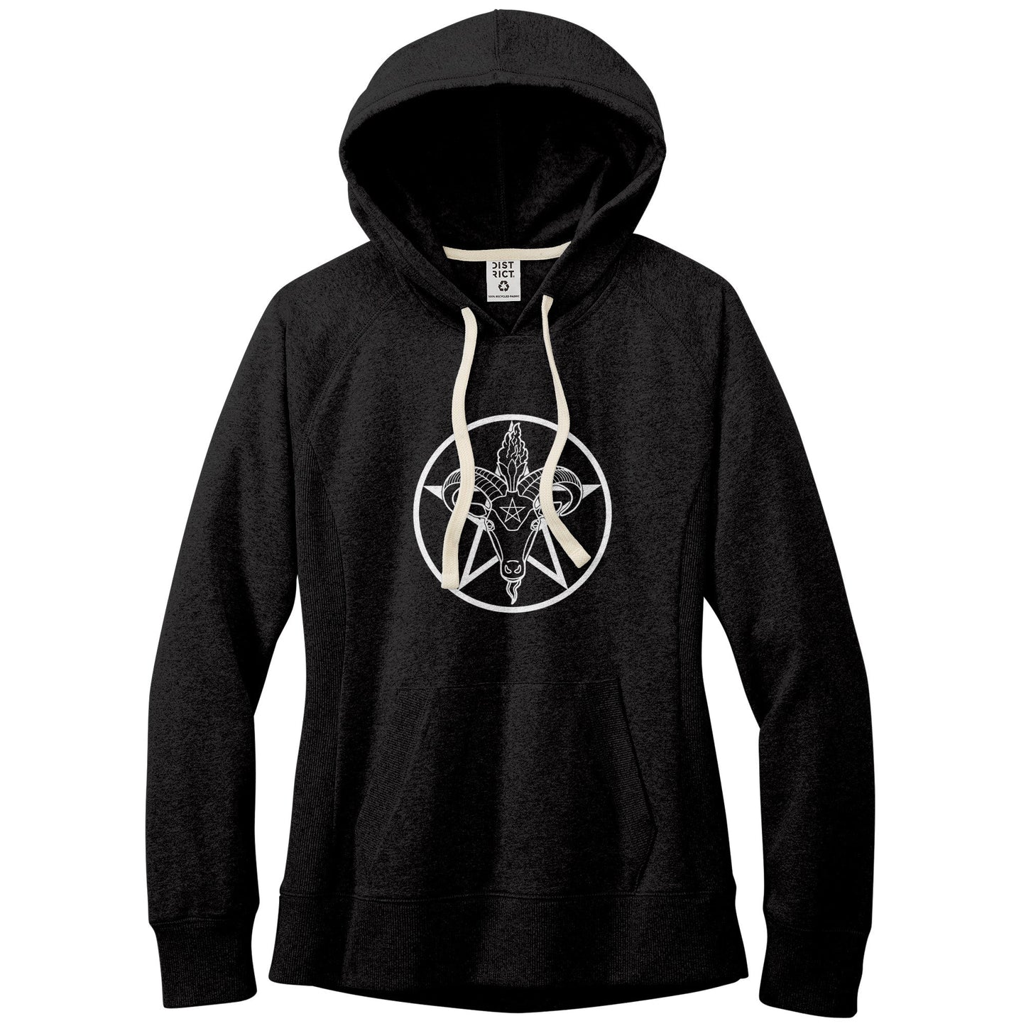 Baphomet Pentagram Fitted Re-Fleece Hoodie | Choose Your Colourway Apparel ninjaferretart