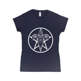 Baphomet Pentagram Fitted Tshirt | Choose Your Colourway | Gildan Apparel ninjaferretart