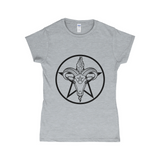 Baphomet Pentagram Fitted Tshirt | Choose Your Colourway | Gildan Apparel ninjaferretart