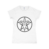 Baphomet Pentagram Fitted Tshirt | Choose Your Colourway | Gildan Apparel ninjaferretart