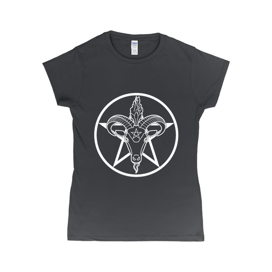 Baphomet Pentagram Fitted Tshirt | Choose Your Colourway | Gildan Apparel ninjaferretart