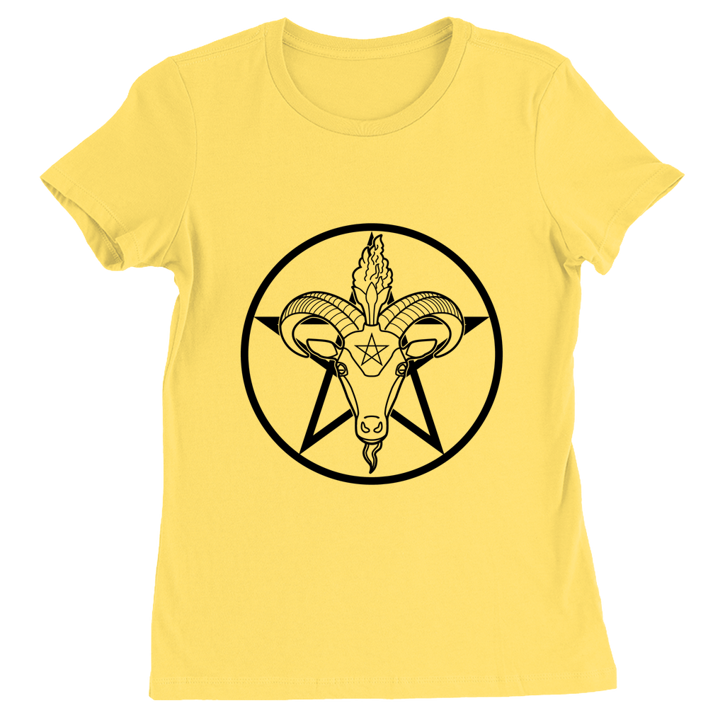 Baphomet Pentagram - LIGHT Fitted Tshirt | Choose Your Colourway | Bella + Canvas Apparel ninjaferretart