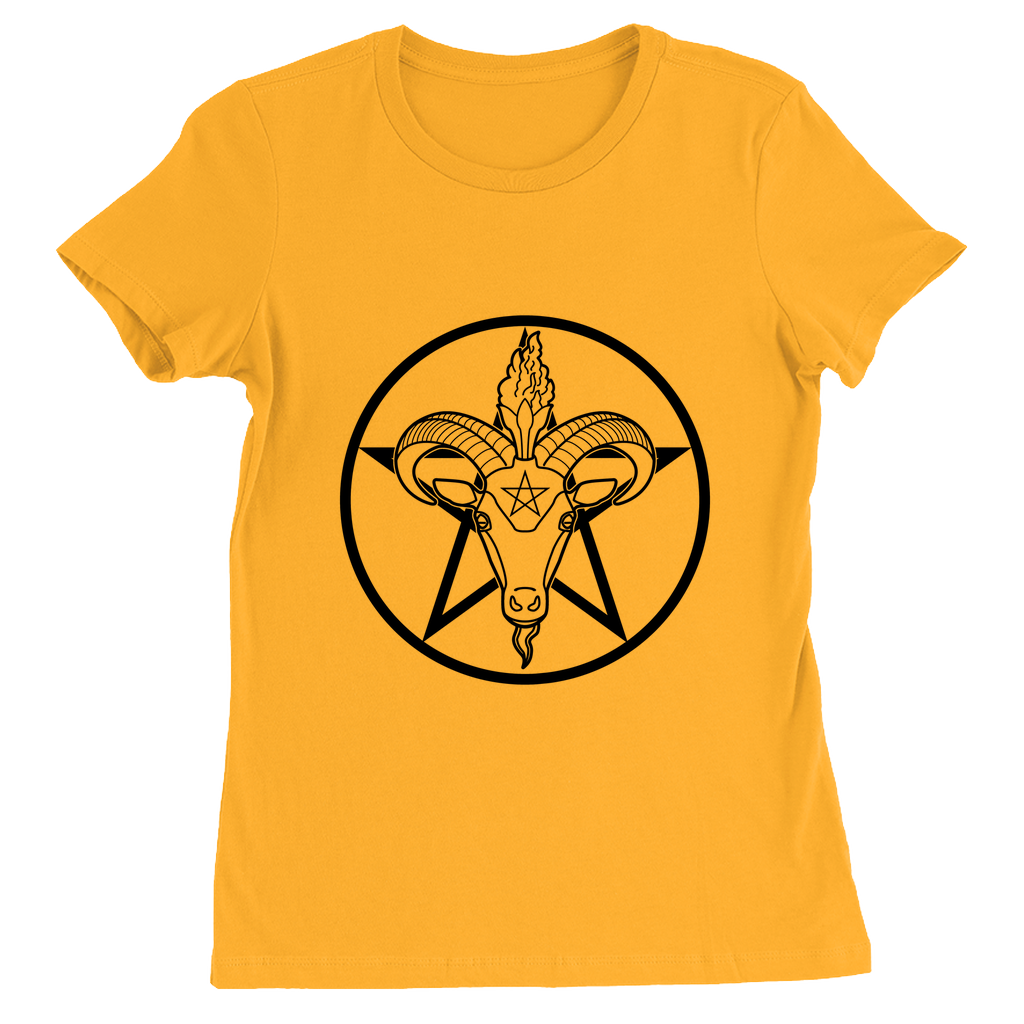 Baphomet Pentagram - LIGHT Fitted Tshirt | Choose Your Colourway | Bella + Canvas Apparel ninjaferretart