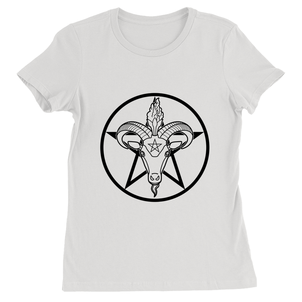 Baphomet Pentagram - LIGHT Fitted Tshirt | Choose Your Colourway | Bella + Canvas Apparel ninjaferretart