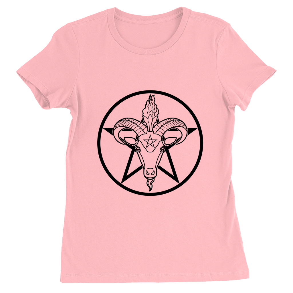 Baphomet Pentagram - LIGHT Fitted Tshirt | Choose Your Colourway | Bella + Canvas Apparel ninjaferretart