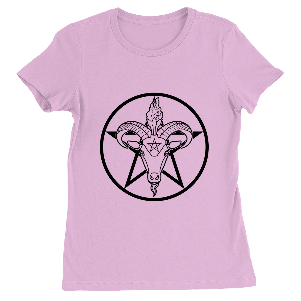 Baphomet Pentagram - LIGHT Fitted Tshirt | Choose Your Colourway | Bella + Canvas Apparel ninjaferretart