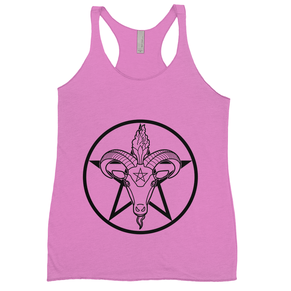 Baphomet Pentagram Racerback Tank Top | Choose Your Colourway | Next Level Apparel ninjaferretart
