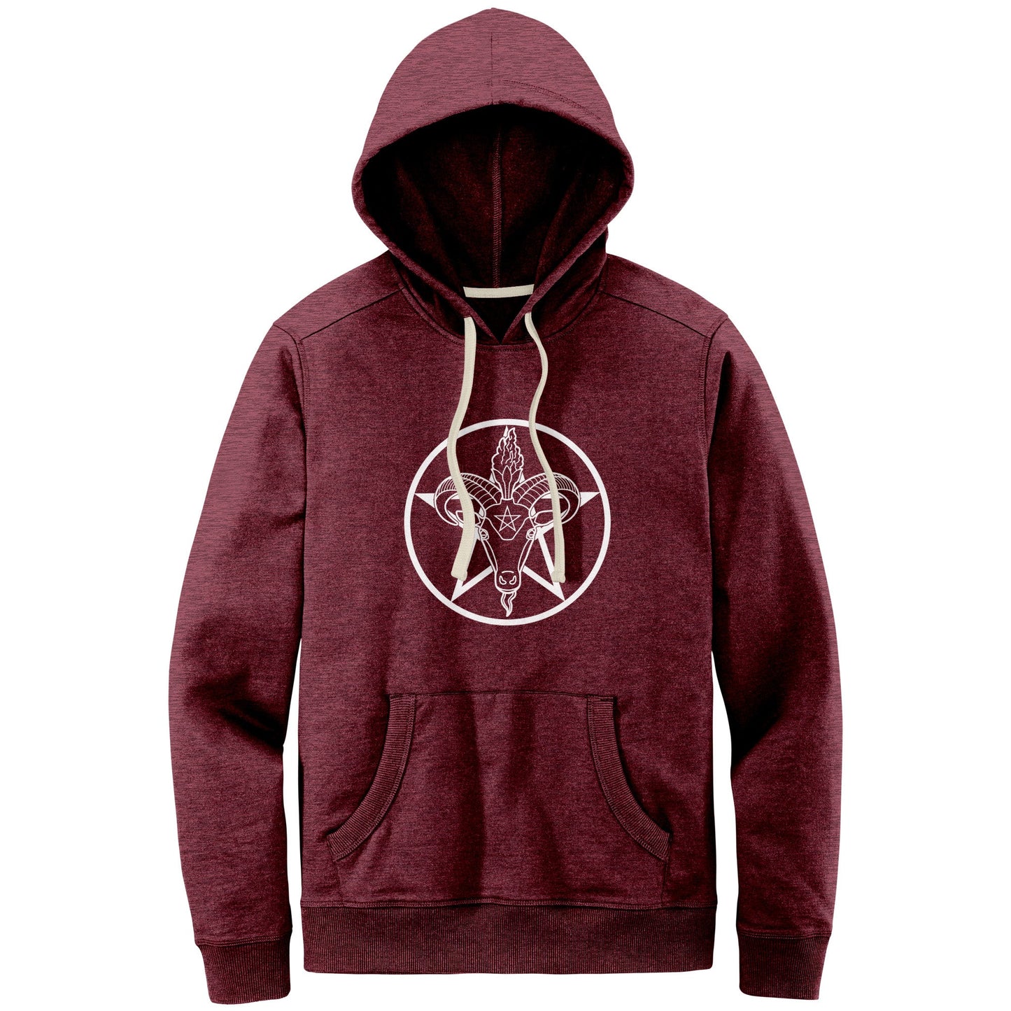 Baphomet Pentagram Relaxed Fit Re-Fleece Hoodie | Choose Your Colourway Apparel ninjaferretart