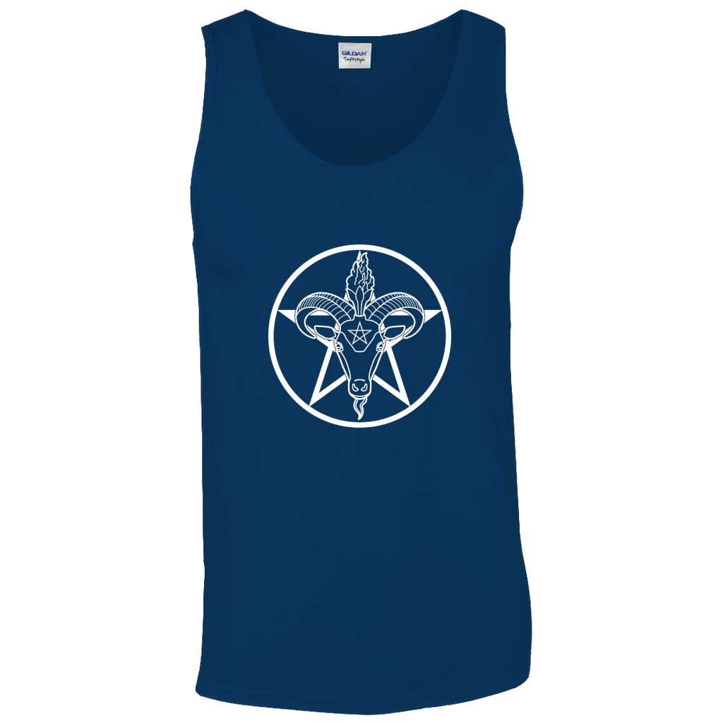 Baphomet Pentagram Relaxed Fit Tank Top | Choose Your Colourway | Gildan Apparel ninjaferretart