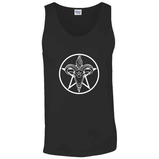 Baphomet Pentagram Relaxed Fit Tank Top | Choose Your Colourway | Gildan Apparel ninjaferretart