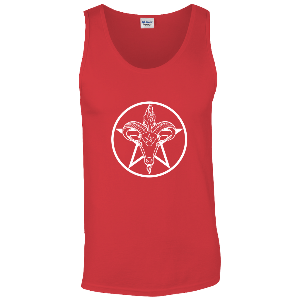 Baphomet Pentagram Relaxed Fit Tank Top | Choose Your Colourway | Gildan Apparel ninjaferretart