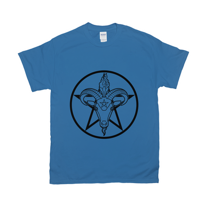 Baphomet Pentagram Relaxed Fit Tshirt - LIGHT | Choose Your Colourway | Gildan Apparel ninjaferretart