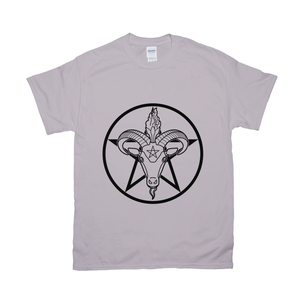 Baphomet Pentagram Relaxed Fit Tshirt - LIGHT | Choose Your Colourway | Gildan Apparel ninjaferretart