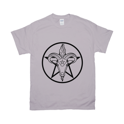 Baphomet Pentagram Relaxed Fit Tshirt - LIGHT | Choose Your Colourway | Gildan Apparel ninjaferretart