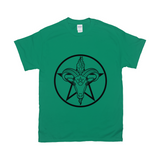 Baphomet Pentagram Relaxed Fit Tshirt - LIGHT | Choose Your Colourway | Gildan Apparel ninjaferretart